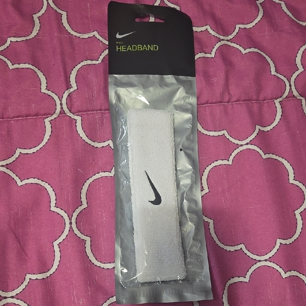 Nike White Headband One Size - Picture 1 of 6
